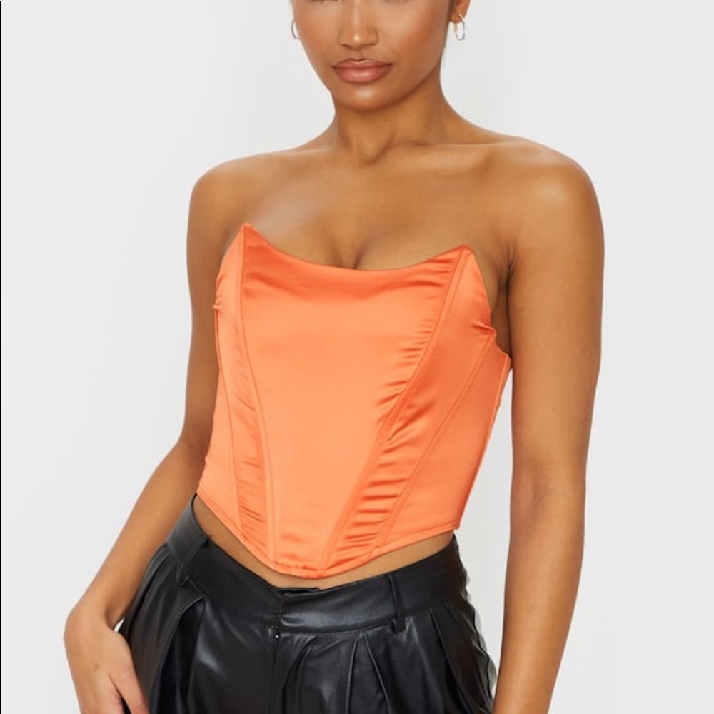 Orange corset top